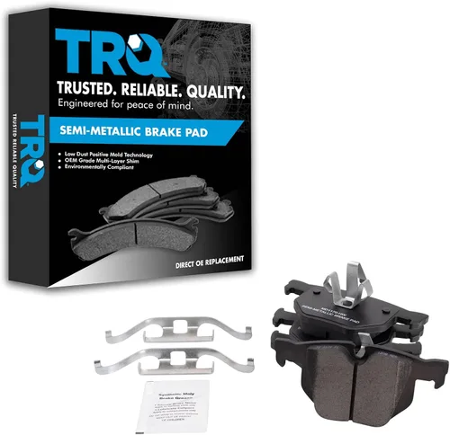 Miniatura 105 de TRQ Pastillas de freno delanteras semi metálicas compatibles con Ford Expedition 2018-2021 F-150 2018-2020 Lincoln Navigator 2018-2022