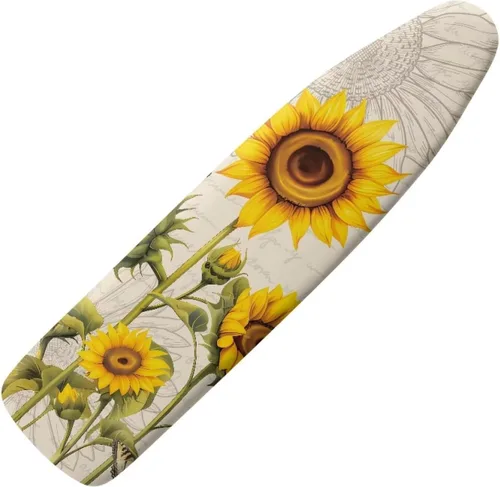 Miniatura 10 de Funda floral a prueba de arañazos para tablas de planchar de tamaño estándar, reflectante, con 3 ganchos y bucles para decoración de tablas de 15 x