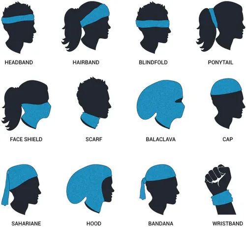 Miniatura 6 de 12-30 Piezas de Bufandas para el Cuello, Pañuelos para la Cabeza, Cubrecabezas, Pasamontañas, Máscaras Faciales, Bandanas Solares para Mujeres