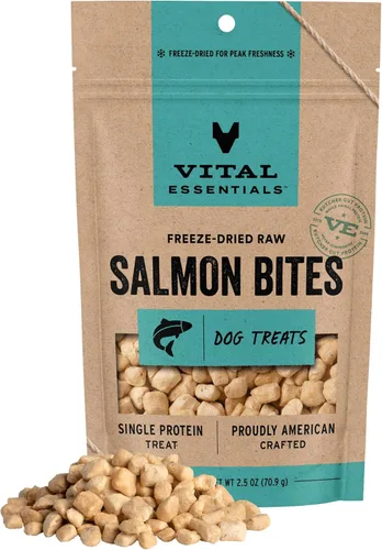 Miniatura 17 de Vital Essentials Golosinas liofilizadas para perros Bocados de pato, proteína única Calidad premium Golosinas de entrenamiento sin granos