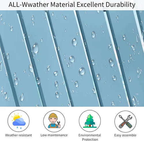 Miniatura 5 de Sillas Adirondack plegables para exteriores, resistentes a la intemperie, con acabado natural, sillas de patio para césped, porche, jardín, piscina