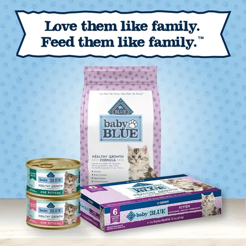 Miniatura 9 de Blue Buffalo Baby Blue - Alimento húmedo natural sin granos para gatitos, fórmula de crecimiento saludable con DHA, paté de pollo alto en proteínas