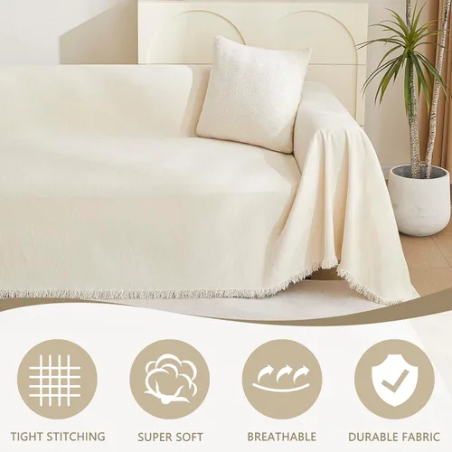 Miniatura 2 de MYSKY HOME Fundas para Sofá Cubiertas de Sofá Funda de Sofá de Chenilla Fundas de Sofá Seccional para Sofá de 2 Cojines Sofá de Sala de Estar Futón