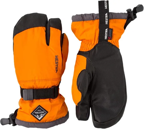 Hestra Gauntlet CZone - Guantes de nieve para niños de 4 a 13 años, impermeables, aislados, de 3 dedos para invierno, esquí y jugar en la nieve
