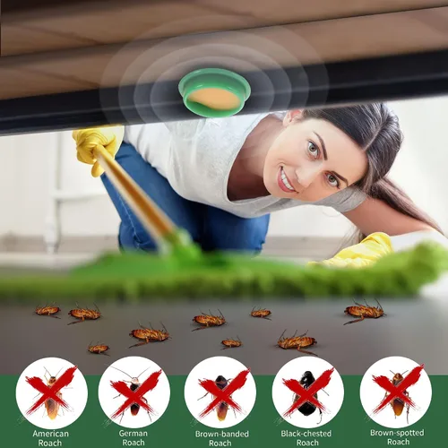 Miniatura 5 de 24 Pack de cebo de gel para cucarachas y asesino de cucarachas para interiores para el hogar, poderoso cebo repelente de cucarachas y trampa