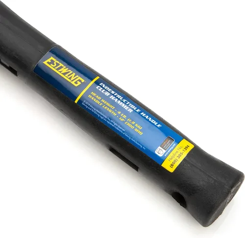 Miniatura 5 de Estwing Martillo de trineo de cara dura de 4 libras, mango indestructible de 12 pulgadas, cabeza de acero bloqueada, agarre de goma vulcanizada