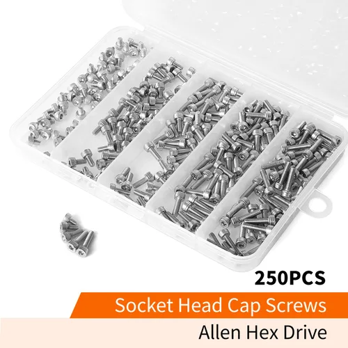 Miniatura 5 de Tornillos de cabeza hexagonal M3 x 0.157 in, 0.236 in, 0.315 in, 0.394 in, 0.472 in, acero inoxidable 304, máquina métrica totalmente roscada