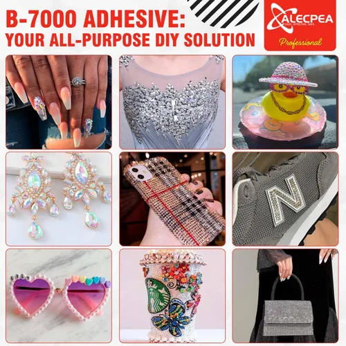 Miniatura 5 de B-7000 - Pegamento artesanal para hacer joyas - 110ml/3.7oz (paquete de 2) - Pegamento super adhesivo multifunción B-7000 Liquid Fusion para Gris