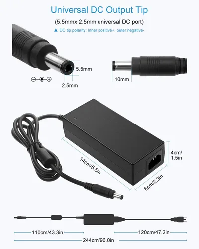 Miniatura 3 de ALITOVE Fuente de alimentación de 36V 4A 144W Adaptador AC/DC 100~240V AC a DC 36 voltios 4 amperios Convertidor 36 vdc 4A 3.5A 3A 2A Transformador