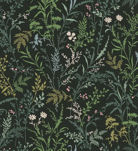 Erfoni Papel Tapiz Despegar y Pegar de Hoja Oscura de 16.9''x118'' Boho Removible Papel Tapiz Floral de Hoja Autoadhesivo Adhesivo para Pared Papel