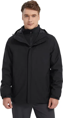 Miniatura 5 de CAMEL CROWN Men's Ski Jacket 3 in 1 Waterproof Winter Jacket Snow Jacket Windproof Hooded with Inner Warm Fleece Coat