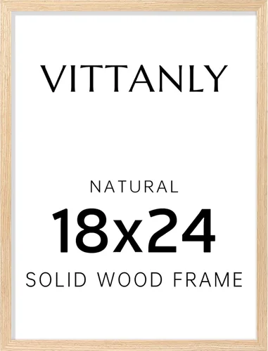 Miniatura 206 de Vittanly - Marco de fotos de 4 x 6 pulgadas de madera maciza con plexiglás, incluye paspartú de 3,5 x 5, para colgar en la pared o poner sobre una