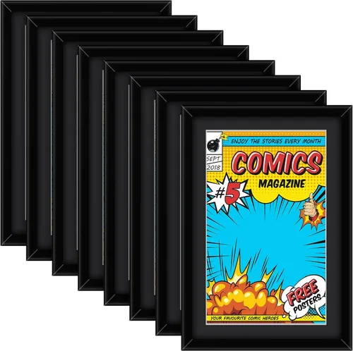 Miniatura 8 de Geetery - Juego de 16 marcos para cómics, con protección UV, marcos para revistas de cómics que se ajustan hasta 17,1 x 25,7 cm, para pared o mesa