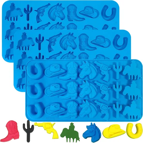 Miniatura 10 de Sidosir 3 moldes de silicona de chocolate para baby shower, antiadherentes para bebé, moldes de huellas para chocolate, chupete de botella