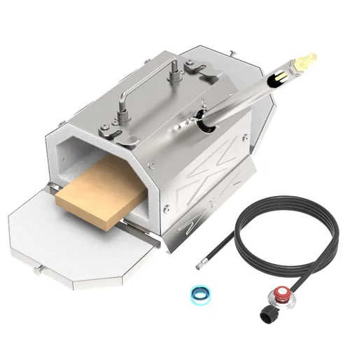 1 quemador de gas propano forja 2600℉ de doble puerta mini equipo portátil, fabricación de cuchillos (acero inoxidable) herramienta de herrería, kit