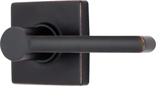 Miniatura 10 de BRINKS – Paquete de 6 manijas de puerta de paso interior, estilo contemporáneo, bronce toscano, acabado en bronce aceitado sin llave, manija