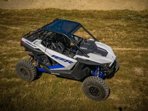 Miniatura 6 de SuperATV Techo teñido oscuro para Polaris RZR PRO XP/Turbo R/PRO S 2020+ 2020+ 2 plazas Visibilidad total y conciencia Las abrazaderas