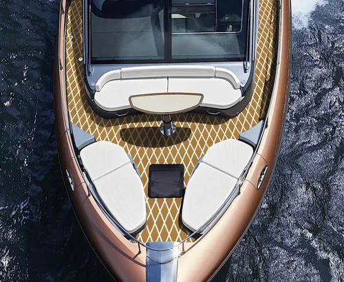 Miniatura 122 de Suelo de Barco de Espuma EVA Cubierta Marina Antideslizante Autoadhesivo para Lancha Motora Barco de Pesca RV Yate Kayak Piscina gris oscuro y azul.
