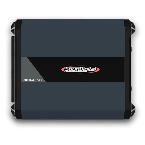 SounDigital - Amplificador de Gama Completa para Coche 800 - 4 Canales 800 Vatios RMS 4 Ohmios - Tamaño Compacto - Calidad Profesional - Premio al