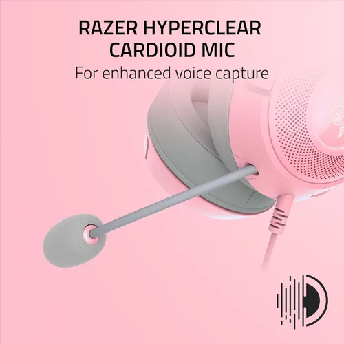 Miniatura 6 de Auriculares Razer Kraken Kitty V2 USB con cable RGB: Orejas Kitty Chroma - Iluminación reactiva para transmisión - Micrófono cardioide HyperClear