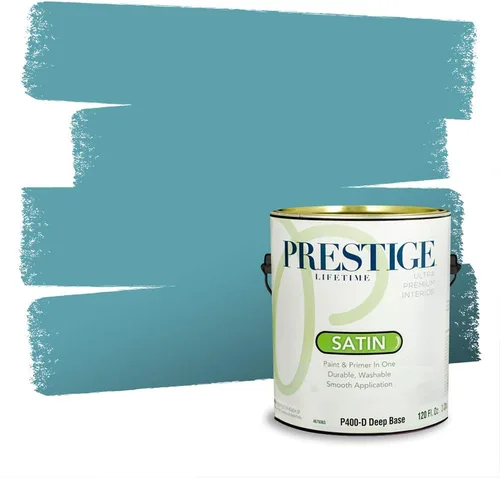 Miniatura 1574 de Pintura Exterior + imprimación PRESTIGE, todo-en-uno, 1 galón, acabado mate, color comparable al Valspar* Royal Gray* VS151-Gris real