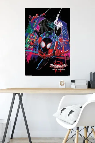 Miniatura 4 de Trends International Marvel Spider-Man - Póster de pared con texto en inglés "Into The Spider-Verse", 22.375 x 34 pulgadas, versión premium sin marco