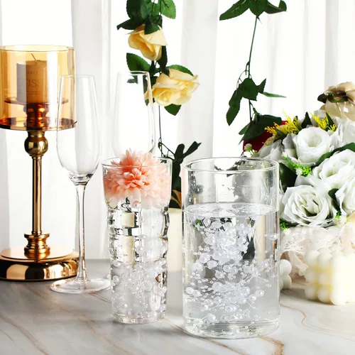 Miniatura 8 de Hicarer Cadena de perlas de 157 pies con 24 cuerdas para velas flotantes, perlas de imitación como relleno de jarrón, ideal para bodas, fiestas