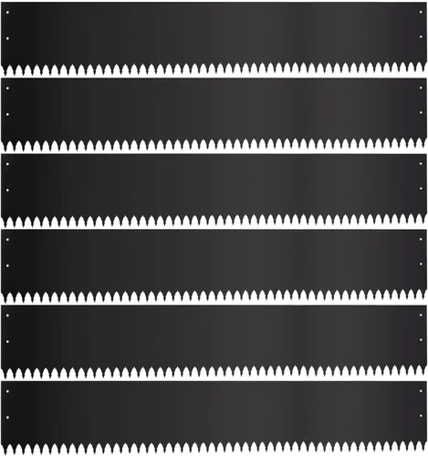 Miniatura 8 de 5 piezas de bordes de acero para paisajes de 39 x 6 pulgadas (tiras de metal de 3 pulgadas + clavo de 3 pulgadas) negro borde de jardín longitud