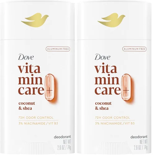 Miniatura 11 de Dove VitaminCare+ Desodorante en barra libre de aluminio para protección de olores 72H Desodorante transpirable de coco y karité para mujeres, 2.6