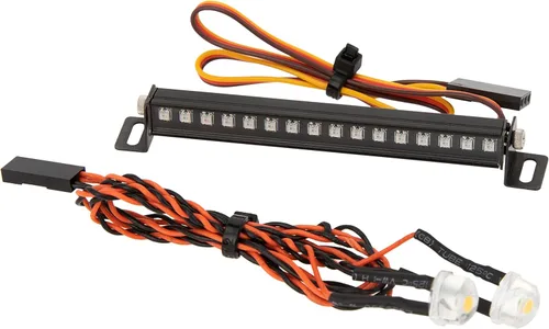 Miniatura 8 de MEUS RACING TRX4M Barra de luz de techo con 16 cuentas, 8 modos de luz para TRX4M Defender Bronco K10 F150 1/18 RC Crawler piezas de actualización