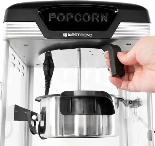 Miniatura 8 de West Bend Stir Crazy pochoclera de estilo cine, máquina de hacer palomitas gourmet con caldera antiadherente y cuchara para palomitas para máquina