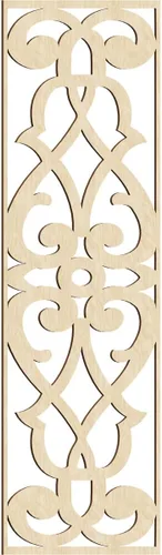 Miniatura 75 de 9 3/8"W x 24 3/8"H x 1/4"T Bellaire Decorativos Paneles de pared de madera calado, abedul