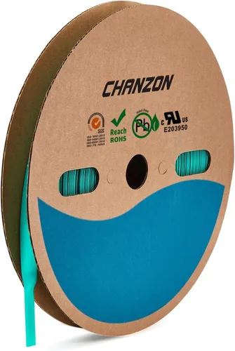 Miniatura 32 de CHANZON - Tubo termorretráctil de poliolefina de 2:1, relación 3/16" (5mm), rollo de 8 pies (2.5M de longitud total), funda transparente