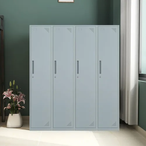 Miniatura 9 de Yizosh Taquillas de metal para empleados con llaves, armario de almacenamiento de 71 pulgadas para empleados con 1 puerta, armario de almacenamiento