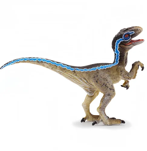 Gemini&Genius Juguete de dinosaurio Velociraptor para niños, dinosaurio Raptor con mandíbula y manos móviles, regalo de dinosaurio realista y