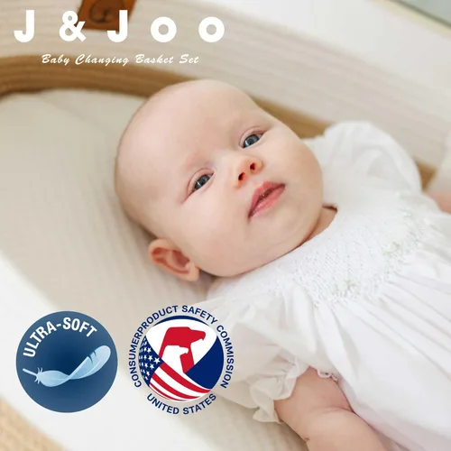 Miniatura 8 de Cesta cambiador de bebé incluye pañalera, suave e impermeable, de doble cubierta, portátil, cambiador para tocador y cambiador, regalo para baby