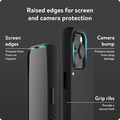 Miniatura 4 de Mous - Funda para iPhone 15 compatible con MagSafe Limitless 5.0, cuero negro, funda protectora para iPhone 15, funda para teléfono a prueba
