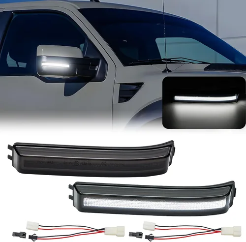 Miniatura 11 de Luces de Señal de Giro para Espejo Lateral Montaje LED Transparente F150 2009 2010 2011 2012 2013 2014/para Mark LT 2013 2014 para Raptor 2010-2014