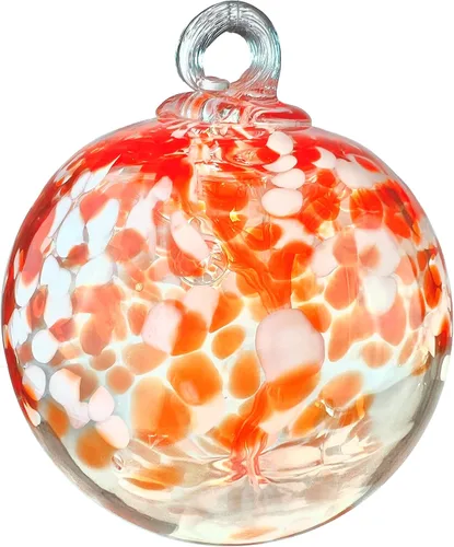 Miniatura 7 de Dale Tiffany Vidrio soplado a mano, 8 pulgadas de diámetro celta, colección árbol de la vida, globo de bruja colgante jardín interior/exterior