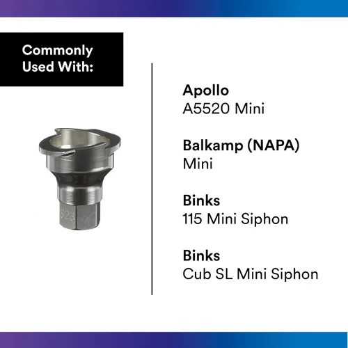 Miniatura 3 de 3M Adaptador de pistola de pulverización PPS 2.0 #S23, 26109, hembra de 1/4 pulgada, 18 hilos NPS, conecta varias marcas de pistolas de pintura al