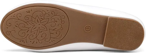 Miniatura 4 de DREAM PAIRS Zapatos de vestir para niñas, zapatos planos de ballet con lazo de moda