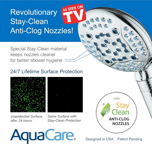 Miniatura 8 de AquaCare High Pressure 6-way Dual Shower Head Combo with Built-in Filter & Power Wash - Clean Tub, Tile & Pets. Remove Chlorine, Lead & Toxins from