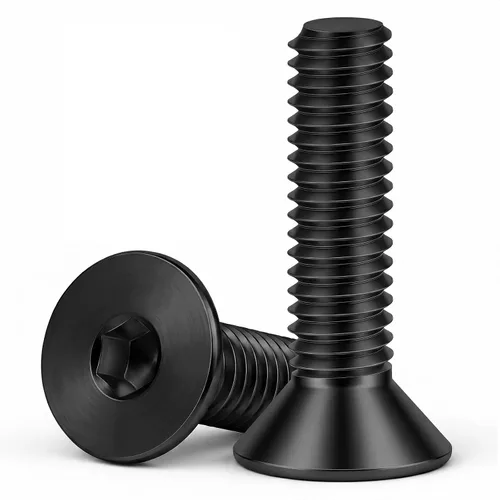 Miniatura 7 de Tornillos avellanados de cabeza plana M8-0.049 x 2.362 in, acero de aleación de grado 10.9, totalmente roscado, Allen Socket Drive, 10