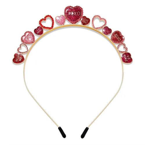 Miniatura 13 de PHALIN Diademas para el día de San Valentín para mujer, esmaltadas, para el día de San Valentín, diademas para el cabello, dulces festividades