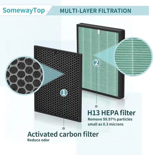 Miniatura 3 de BioGS - Kit de repuesto de filtros 2.0 compatible con filtro de repuesto SPA-550A y SPA-625A, limpiador de aire para eliminar olores para el hogar