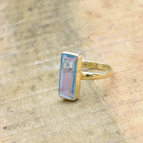 Miniatura 63 de Anillo de plata de ley maciza superpuesta de oro amarillo de 18 quilates para mujer, anillo de compromiso de plata esterlina, juego de bisel