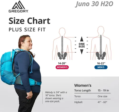 Miniatura 3 de Gregory Juno 24L & 30L H2O Women's Day Hiking/Backpacking Hydration Backpack with Included Reservoir Azul (Laguna Blue)