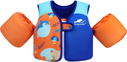Miniatura 16 de Gogokids Chaleco de natación para bebé, flotadores para niños de 33-66 libras, chaqueta de natación para niños con alas de agua para niños de 2 3 4