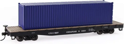 Miniatura 3 de 3pcs HO Escala sin decorar 40 ' (pies) Contenedores de envío 1:87 Deep Bule acanalado Side Container C8740DB