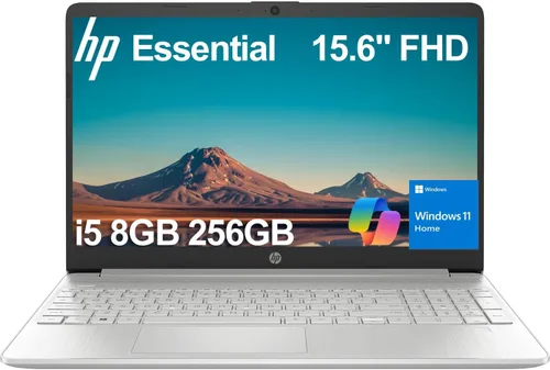 Laptop HP 15 (15.6 pulgadas FHD antirreflejo, procesador Intel Core i5, 8 GB de RAM, 256 GB SSD) para negocios, estudiantes, hogar, batería de larga